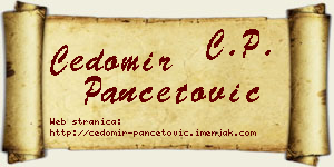 Čedomir Pančetović vizit kartica